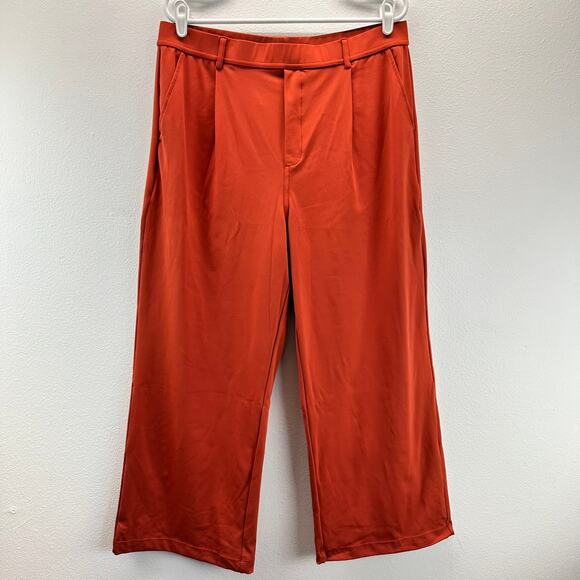NWT Halara Flex High Waisted Pocket Straight Leg Work Pants XLP Burnt Orange - Picture 2 of 15